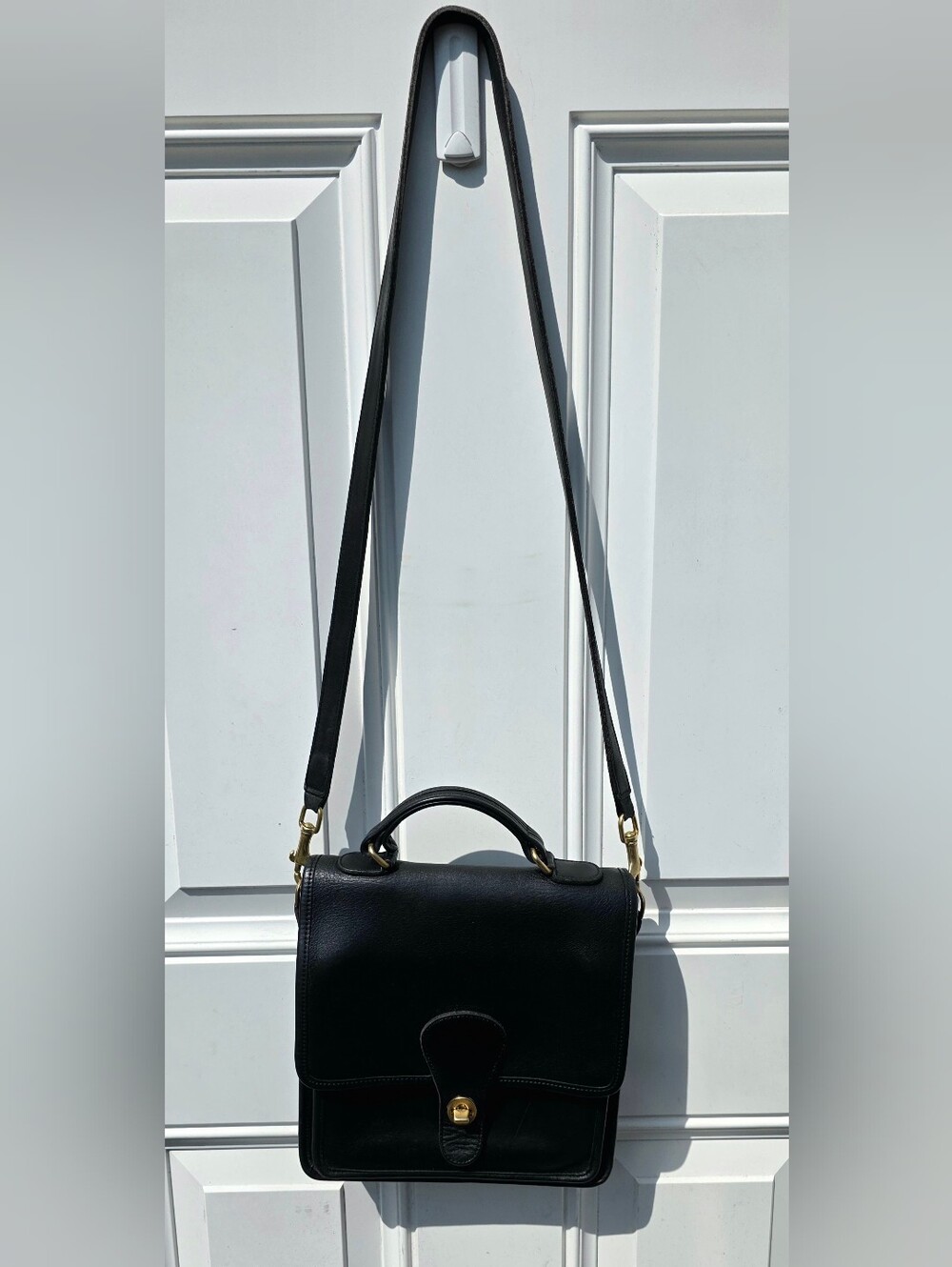 Vinatge Coach Station Bag, Black